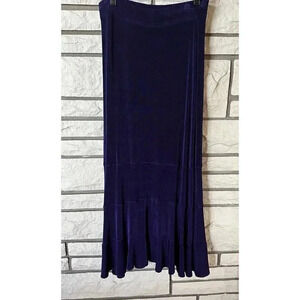 Jacobi Womens Size S Purple Color Super Stretch Acetate Lycra Long Skirt